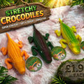 Stretchy Crocodiles - Super Stretchy Soft & Squishy Jungle Fun 3 Colours Available