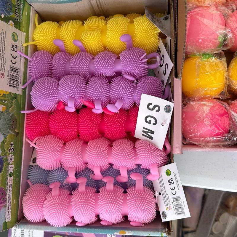 Flashing Caterpillars Fidget Toy - Sensory Fun Decompression Toys for Tactile Stimulation & Stress Relief in 6 Bright Colors