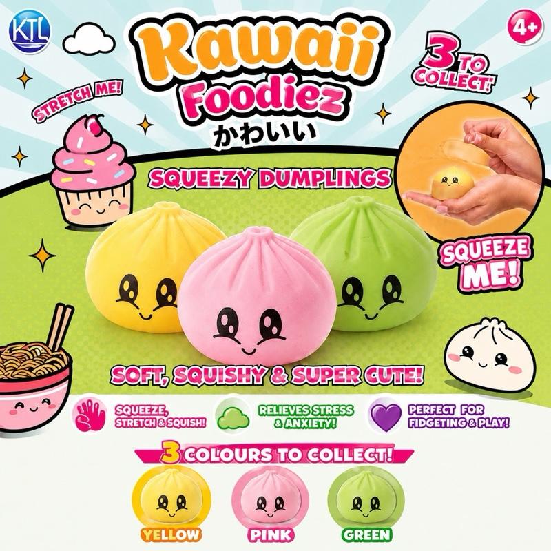 Mini Squishy Dumplings - Super Soft Cute Dumpling in Random Colour for Fidgeting Collecting or Gifting Ages 3+