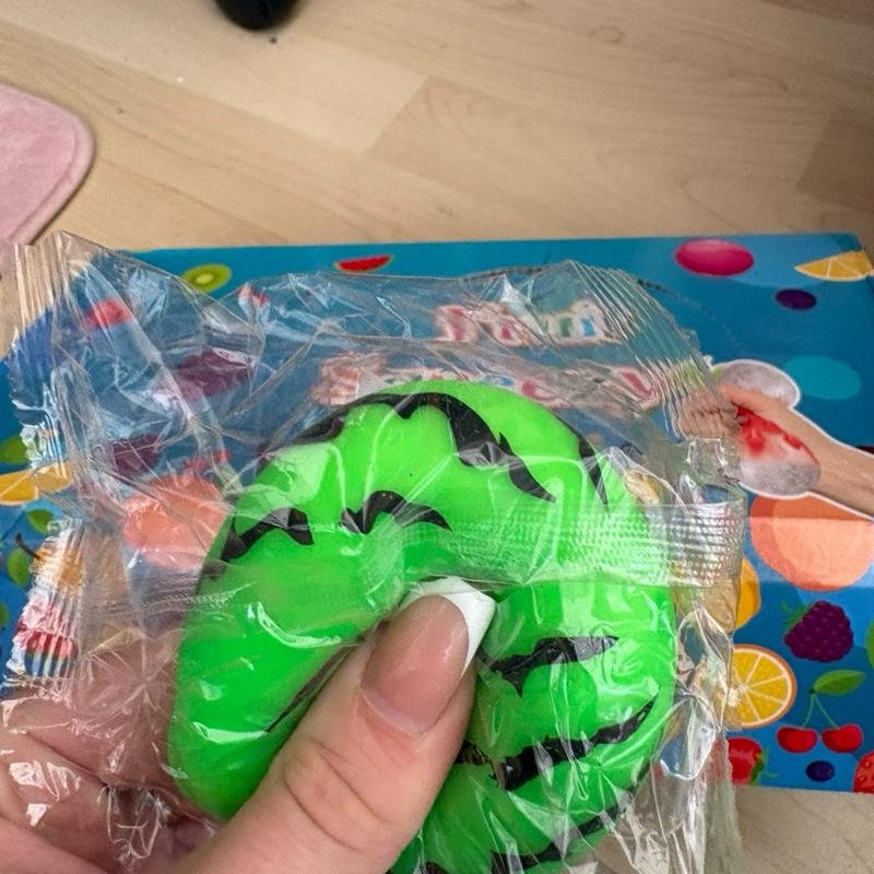 Watermelon Fruit Squishy - Soft Stretchy Stress Toy for Kids Adults Perfect for Home School Office Fun Fruity Design