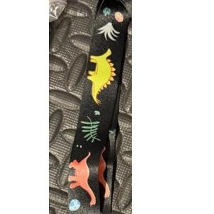 Dinosaur Themed Fidget Lanyard with Chewable Fidget, Pain Stim, Fidget Popper, Keyboard Clicker & Dinosaur Key Ring for ADHD Autism & Sensory Needs