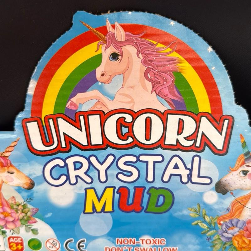 Crystal Unicorn putty slime with a unicorn figure hidden inside