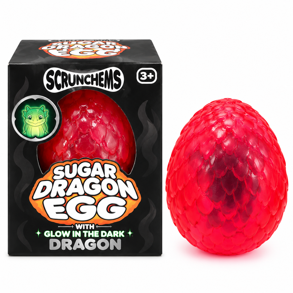 Scrunchems Sugar Glow In The Dark Dragon Egg Squishy