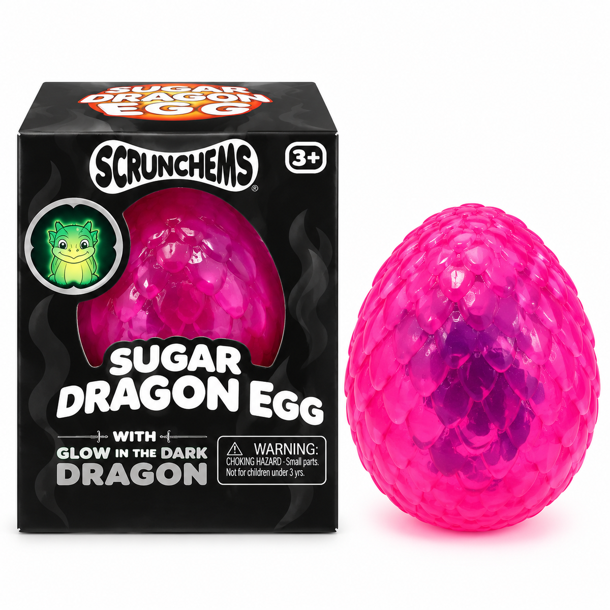 Scrunchems Sugar Glow In The Dark Dragon Egg Squishy