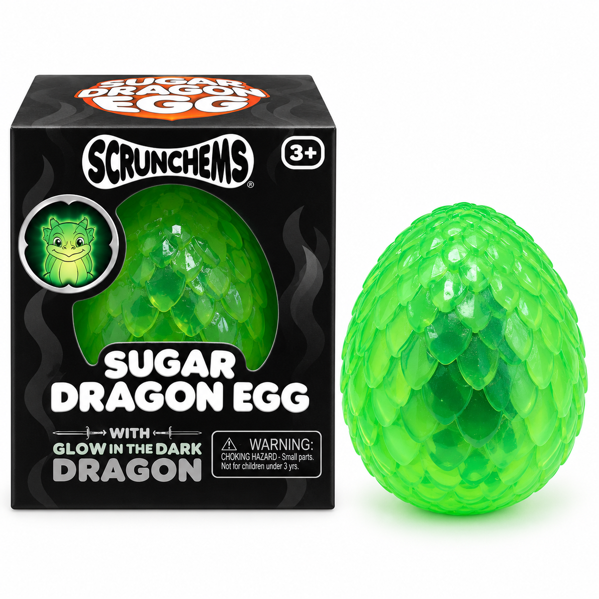 Scrunchems Sugar Glow In The Dark Dragon Egg Squishy