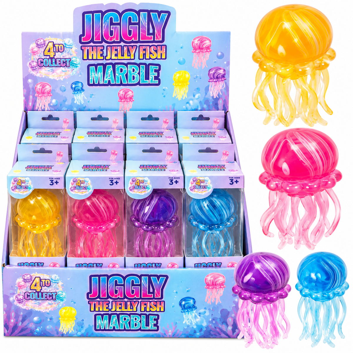 Sugar Jiggly Marble Jelly Fish Squishy