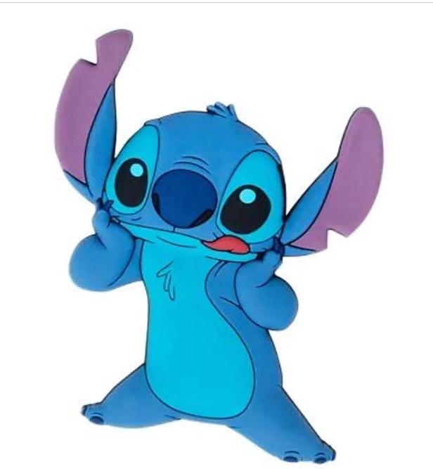 Stitch themed sensory lanyard with fidget toys and chewable item