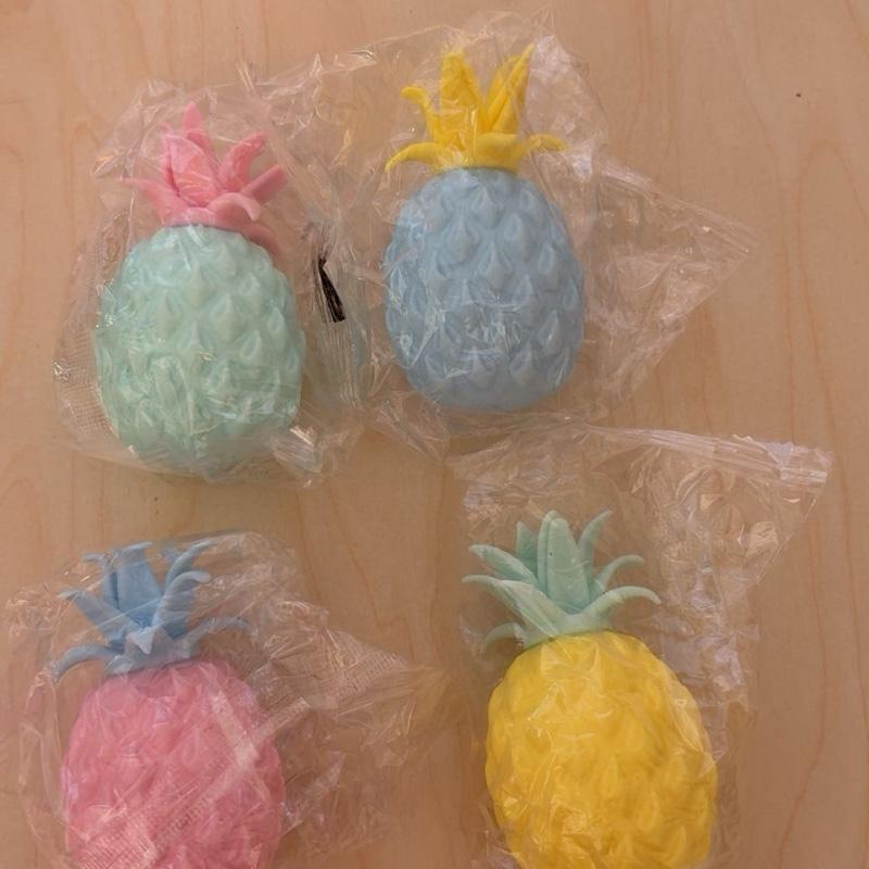 Scarlett's Favourite Small Pineapple Squishy Fidget Toy - 4 Pastel Colours to choose from, Super Soft, Cream Filled for Stress Relief