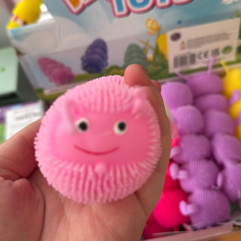 Flashing Caterpillars Fidget Toy - Sensory Fun Decompression Toys for Tactile Stimulation & Stress Relief in 6 Bright Colors